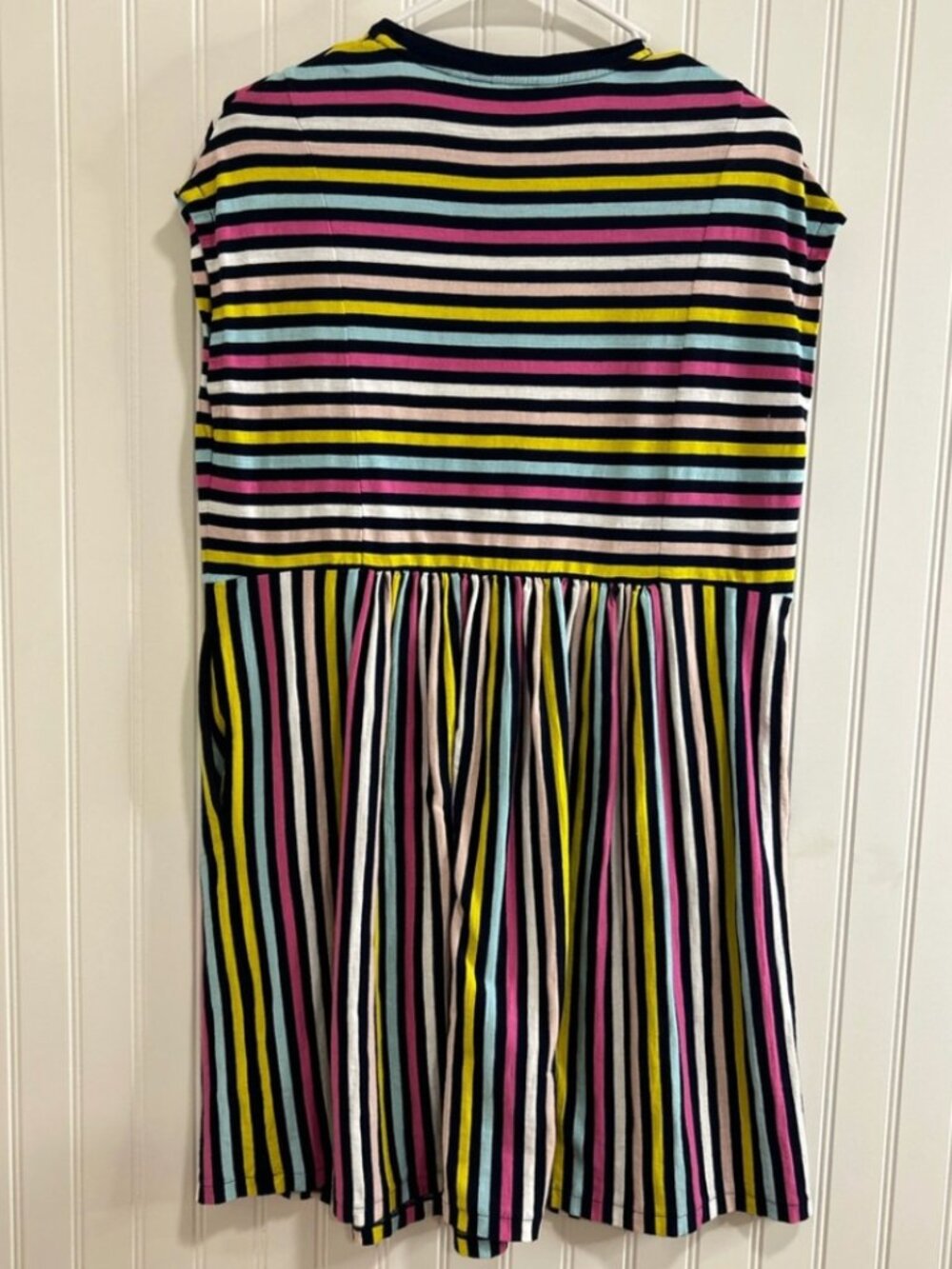 Boden Women Vibrant Striped Midi dress Size 8P Multicolor 100% cotton. - Picture 7 of 14